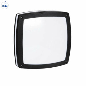 Градински плафон IP44, алуминий/поликарбонат, фасунги 2xE27, квадрат, без светлинен източник, корпус в цвят антрацит Градински плафон IP44, алуминий/поликарбонат, фасунги 2xE27, квадрат, без светлинен източник, корпус в цвят антрацит