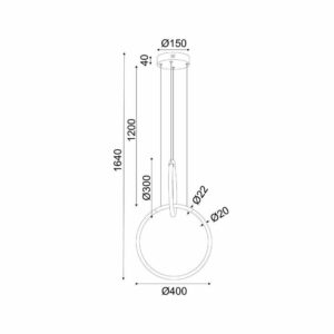 Висящо осветително тяло LED пендел Aca Lighting ZM31LEDP40CH цвят хром
