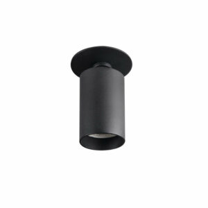 Луна за вграждане в таван, мощност max.1x50W, IP20, без светлинен източник, фасунга 1xGU10, черно тяло, с насочване