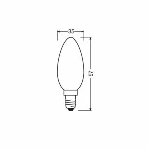 Димируема LED крушка Osram E14, 220V, 4.8W, 470lm, 2700K, 360°