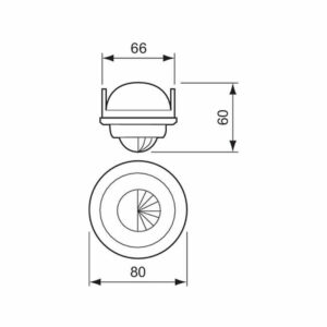 Сензор за движение Philips, 220V, контрол 25m2, за вграждане 913700350103