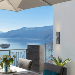 Външно осветително тяло LED аплик RABALUX FOLLINA 8154, 220V, 11W, 4000K, 530lm, IP65, МЕТАЛ, ЧЕРЕН, ДВУСТРАННО ОСВЕТЯВАНЕ