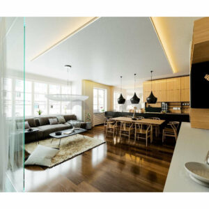 LED профил за гипсокартон 3 метра Lumines Lighting APA12, краен, осветяване настрани