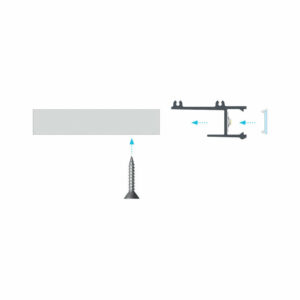 Алуминиев профил за гипсокартон 3 метра Lumines Lighting APA12, цвят бял лак, краен, светене настрани