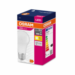 LED крушка E27 8.5W 2700K 806lm 220V AC OSRAM LED VALUE CLASSIC