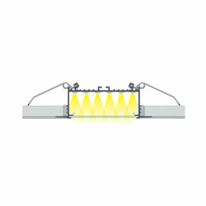 Широк алуминиев LED профил за вграждане в гипсокартон Lumines Sorga 10-0534-30 – сребрист анодизиран, 3 м