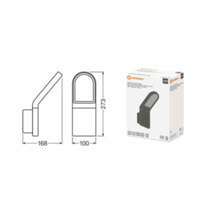 Фасадно LED осветително тяло Osram/LEDvance, 220V, 12W, 740lm, 3000K, IP54, 110°