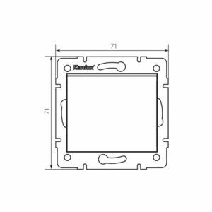 Еднополюсен ключ Kanlux Logi 25243, 10А, 250V, за вграждане в конзола, винтови клеми, без рамка, цвят графит