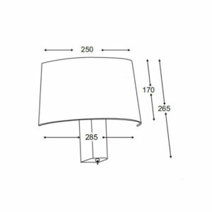 Аплик ACA Lighting Botticelli OD5611B 220V IP20 метал и текстил, хром/черен, фасунга 1xЕ27, интегриран ключ