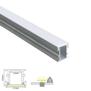 Усилен алуминиев профил за LED ленти ACA Lighting P132U – LED профил за вграждане в земя с товароносимост до 500 кг