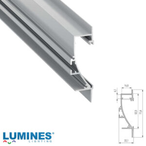 LED профил за вграждане при пода Lumines Lighting TIANO 10-0564-30, сребрист анодизиран алуминий, 3 м