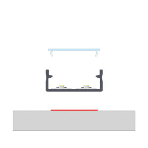 Алуминиев профил за LED ленти 3 метра черен Lumines Lighting 10-0000-71 Type DUAL