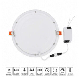 LED мини панел за вграждане VITO LENA-RX 12W 3000K 1080lm IP20 120° кръг 2023940