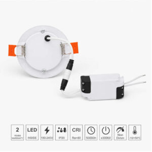 LED мини панел за вграждане VITO LENA-RX 6W 3000K 540lm IP20 120° кръг 2023910