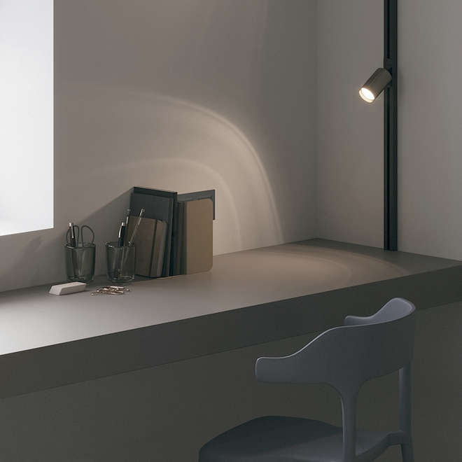 Монофазно релсово осветление Maytoni Unity с прожектор Focus TR004-1-GU10-MG в черен цвят с високо качество, 1 х GU10.