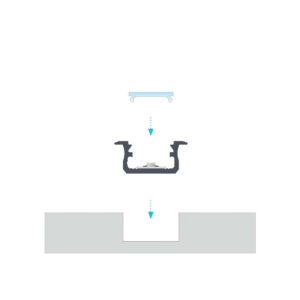 Алуминиев профил за вграждане 4 метра черен мат LUMINES B groove profile 10-0022-40