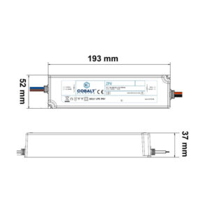 Трансформатор за LED лента 12VDC, 100W, 8.3A, IP67, Cobalt ZPV-100-12