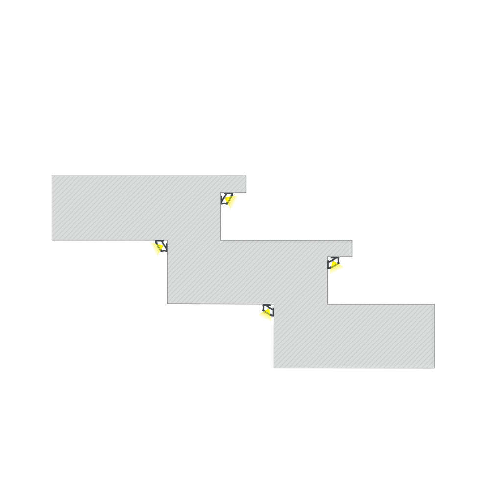 Асиметричен ъглов профил за LED лента Lumines Lighting 10-0454-20 H - Image 6