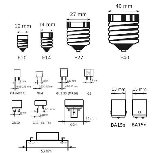 Крушки. Видове цокли.