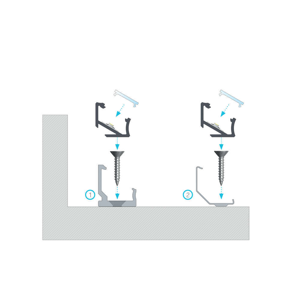 Асиметричен ъглов профил за LED лента Lumines Lighting 10-0454-20 H - Image 5