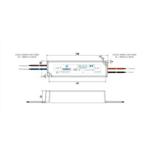 Трансформатор за LED лента 12VDC, 35W, 3A, IP67, Cobalt ZPV-35-12