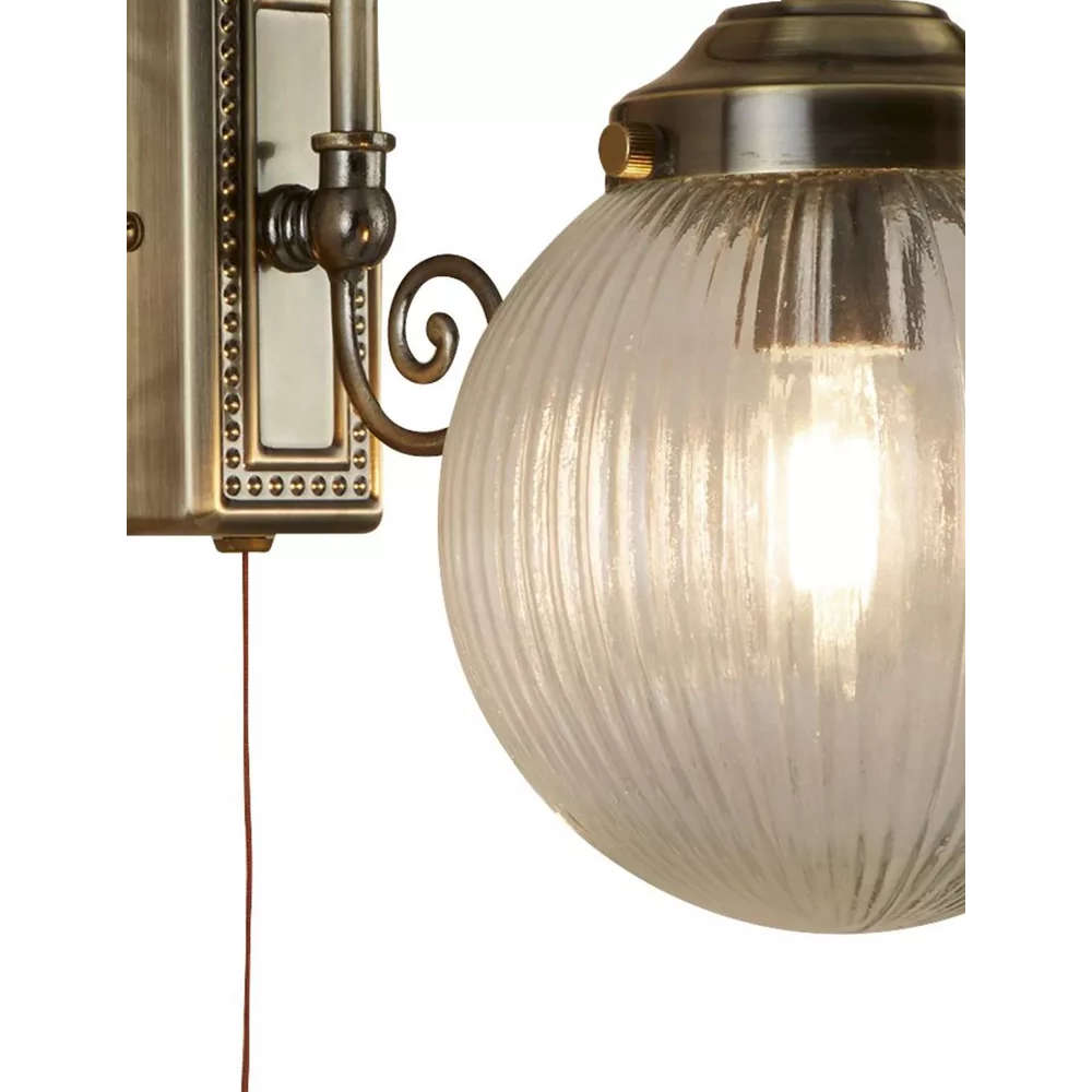 Аплик за стена Belvue Searchlight 3259AB IP44 1xE14 метал и стъкло - Image 3