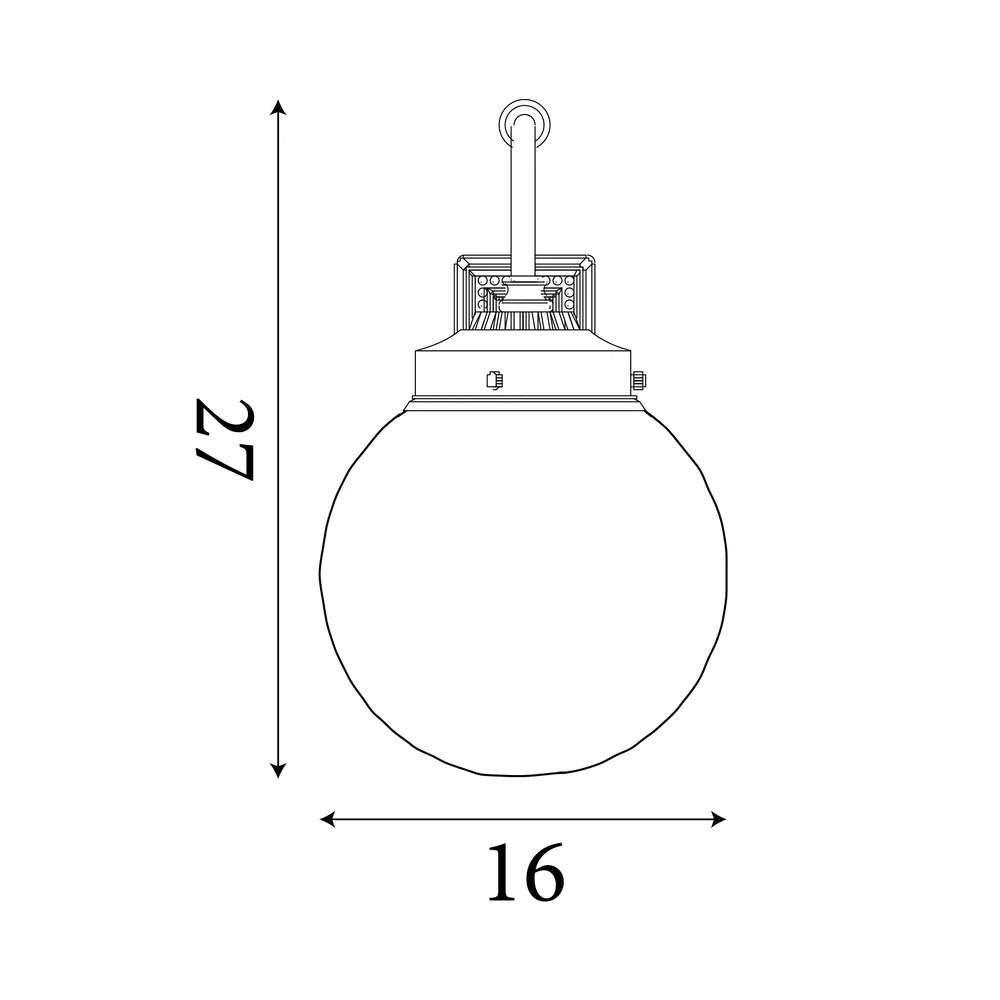 Аплик за стена Belvue Searchlight 3259AB IP44 1xE14 метал и стъкло - Image 5