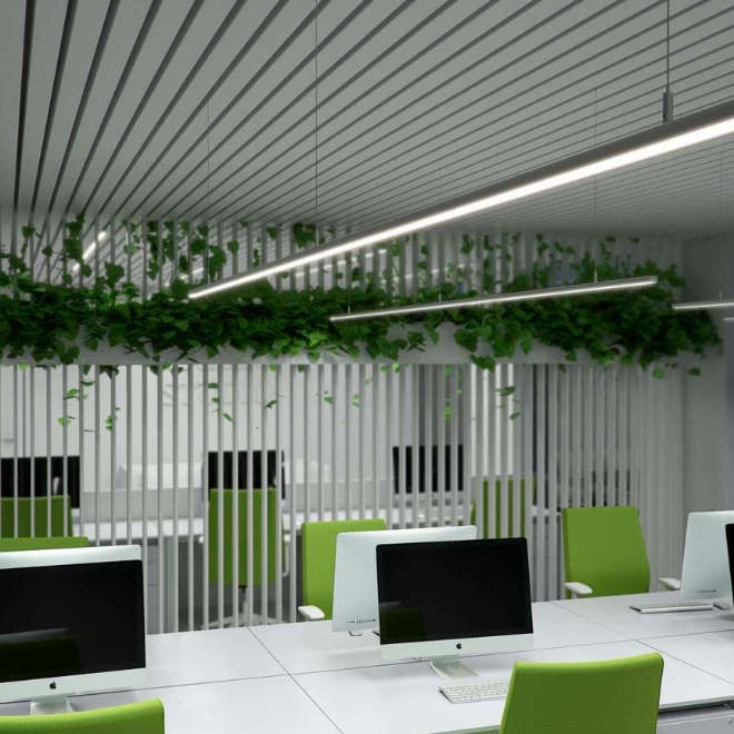 Алуминиев профил Lumines Sileda със скрита LED лента – модерно офис осветление