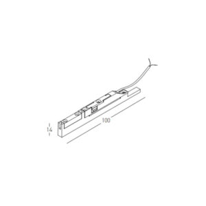 Захранващ конектор за магнитна шина 5mm Zambelis 2508-W, бял