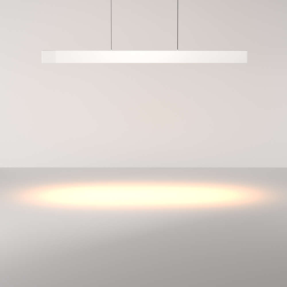 Бяла LED линейна лампа Maytoni Euphoria P109PL-36W2.7-6K-W с равномерно светене по дължината на лампата
