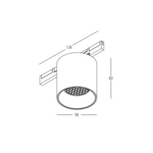LED осветително тяло за магнитна шина 5mm Zambelis 2529-W 48V 7W 366lm 3000K Dali димиране