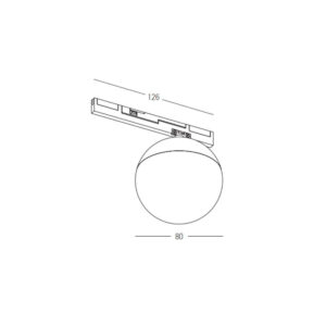 LED осветително тяло за магнитна шина 5mm Zambelis 2531 48V 7W 330lm 3000K Dali димиране