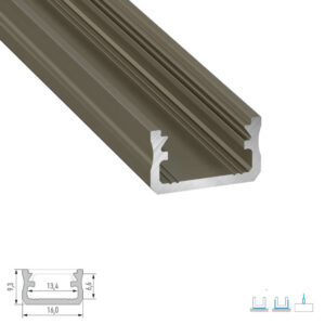 Алуминиев профил за LED ленти три метра Lumines Lighting 10-0013-30 type A