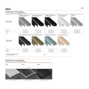 Алуминиев профил за LED ленти 2 метра цвят бял Lumines Lighting Alba 10-1401-20