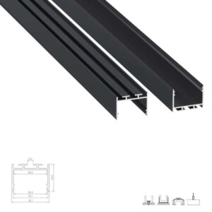 Алуминиев профил за LED ленти 2 метра цвят антрацит Lumines Lighting Alba 10-1409-20