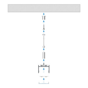Алуминиев профил за LED ленти 2 метра цвят антрацит Lumines Lighting Alba 10-1409-20