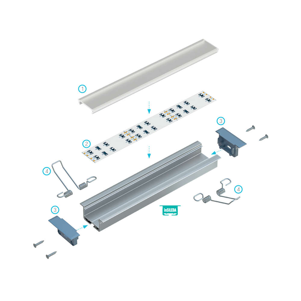 Алуминиев профил за вграждане Lumines Lighting In Sileda 10-0225-20 - Image 3
