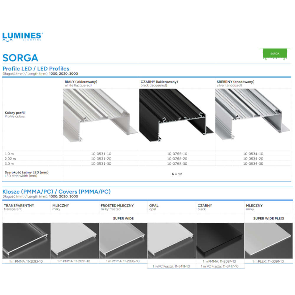 Широк алуминиев профил за вграждане в гипсокартон 2 метра широк Lumines Lighting Sorga 10-0534-20 - Image 4