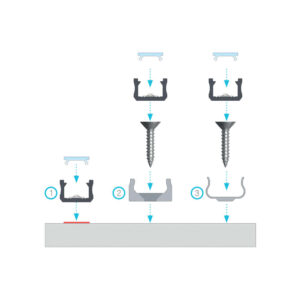 Мини алуминиев профил за LED ленти Lumines Lighting 10-0080-20 nonanodized Type X