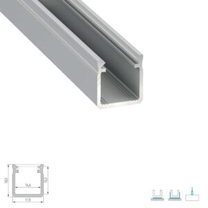 Алуминиев профил за LED ленти Lumines Lighting 10-0094-10 Type Y дължина един метър