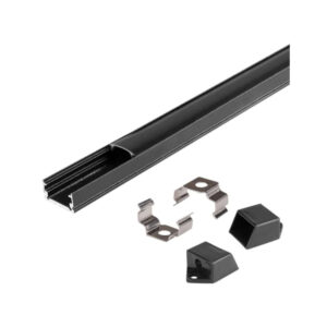 Черен алуминиев профил за LED ленти LVT XD-FF300BB