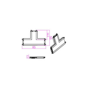 T конектор за магнитно релсово осветление LUXO LVT 4845