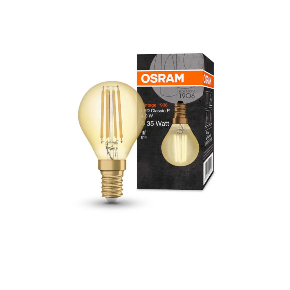 Винтидж LED крушка E14 220V 4W 410lm 2400K Osram 4058075293496
