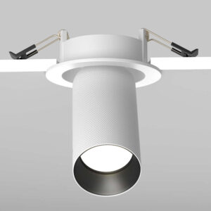 Вградена в окачен таван бяла луничка с ротация Maytoni Artisan C081CL-01-GU10-W с щипки