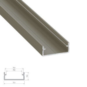 Алуминиев профил за LED ленти 3 метра цвят бронз Lumines Lighting 10-0000-76 Type DUAL