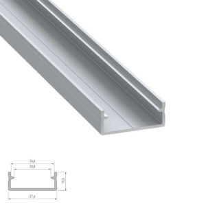 Алуминиев профил за LED ленти 3 метра сребрист Lumines Lighting 10-0000-80 Type DUAL