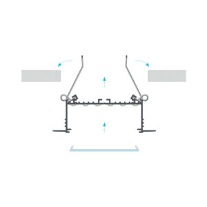 Широк алуминиев профил за вграждане в гипсокартон 3 метра Lumines Lighting 10-0765-30 Type Sorga