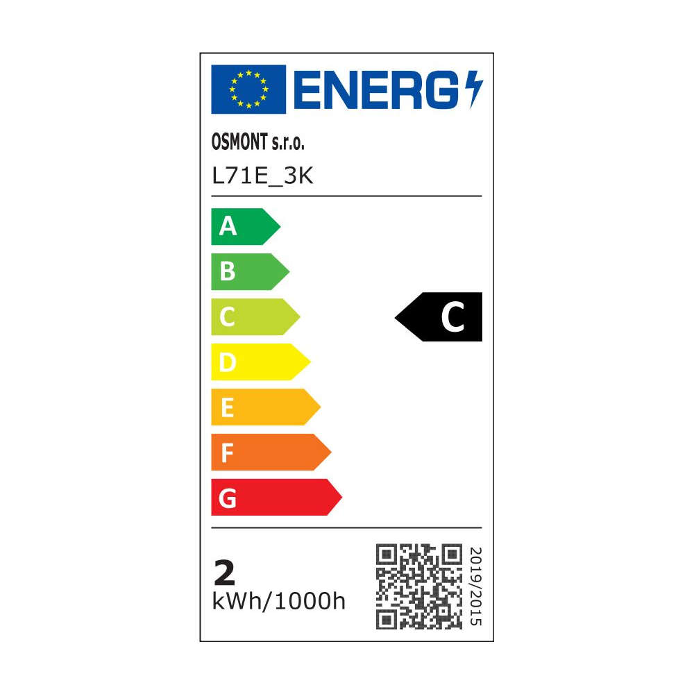 Лампа за стена LED аплик 1.5 метра 220V 37W 4940lm 3000K IP20 SUBRA 3 Osmont SUB60040 - Image 4