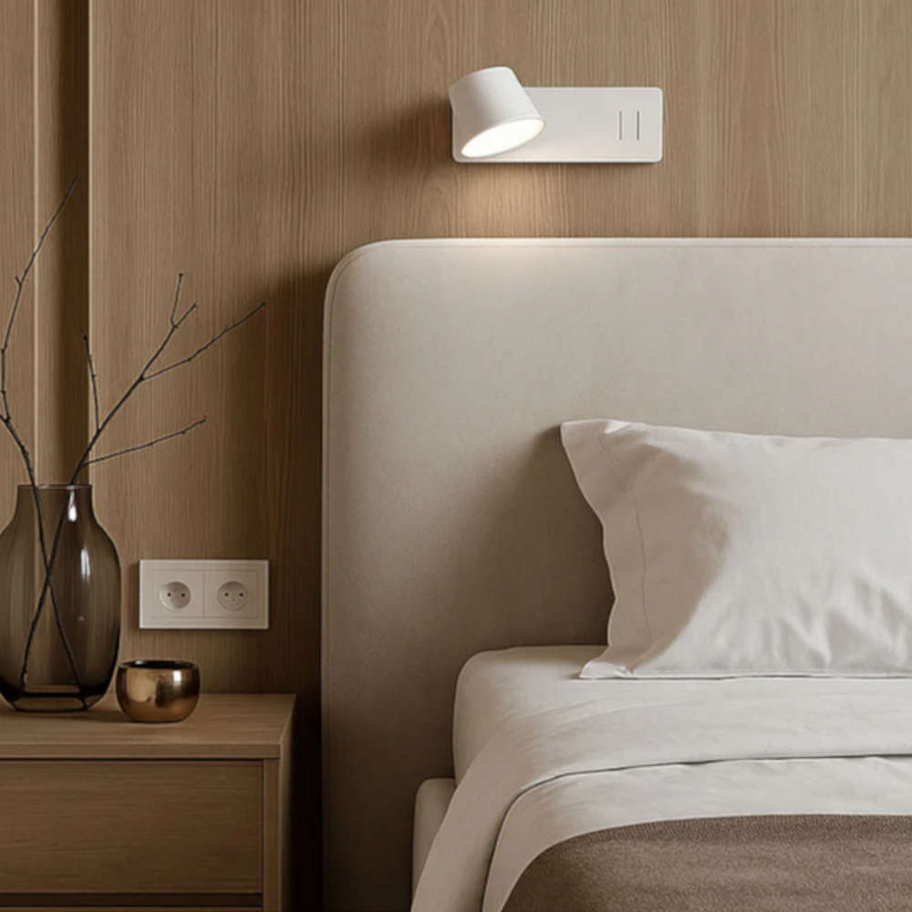 Лампа за стена LED аплик 4+6W 3000К 735lm с двоен ключ Rendl Light Studio AMADEUS White R14521 - Image 3