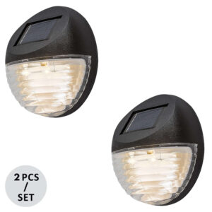 Комплект соларни лампи Rabalux Lermos 77203 IP44 0.06W 3lm 4000K батерия 1.2V 300mAh със сензор за светлина